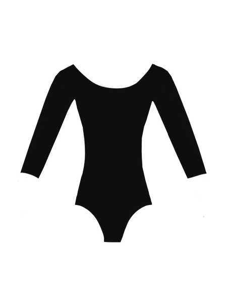 Maya - Long sleeve leotard sunset V back- 3/4 Sleeve Leotard